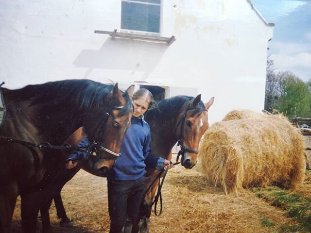 Traveled to Sopron for the weekend where I grew up and found a bunch of old pictures from about 20 years ago. These two hairy geezers are still alive, 30 and 28. The one in the middle is even older. 
What's &quot;old fart&quot; in horse years?
.
.
.

