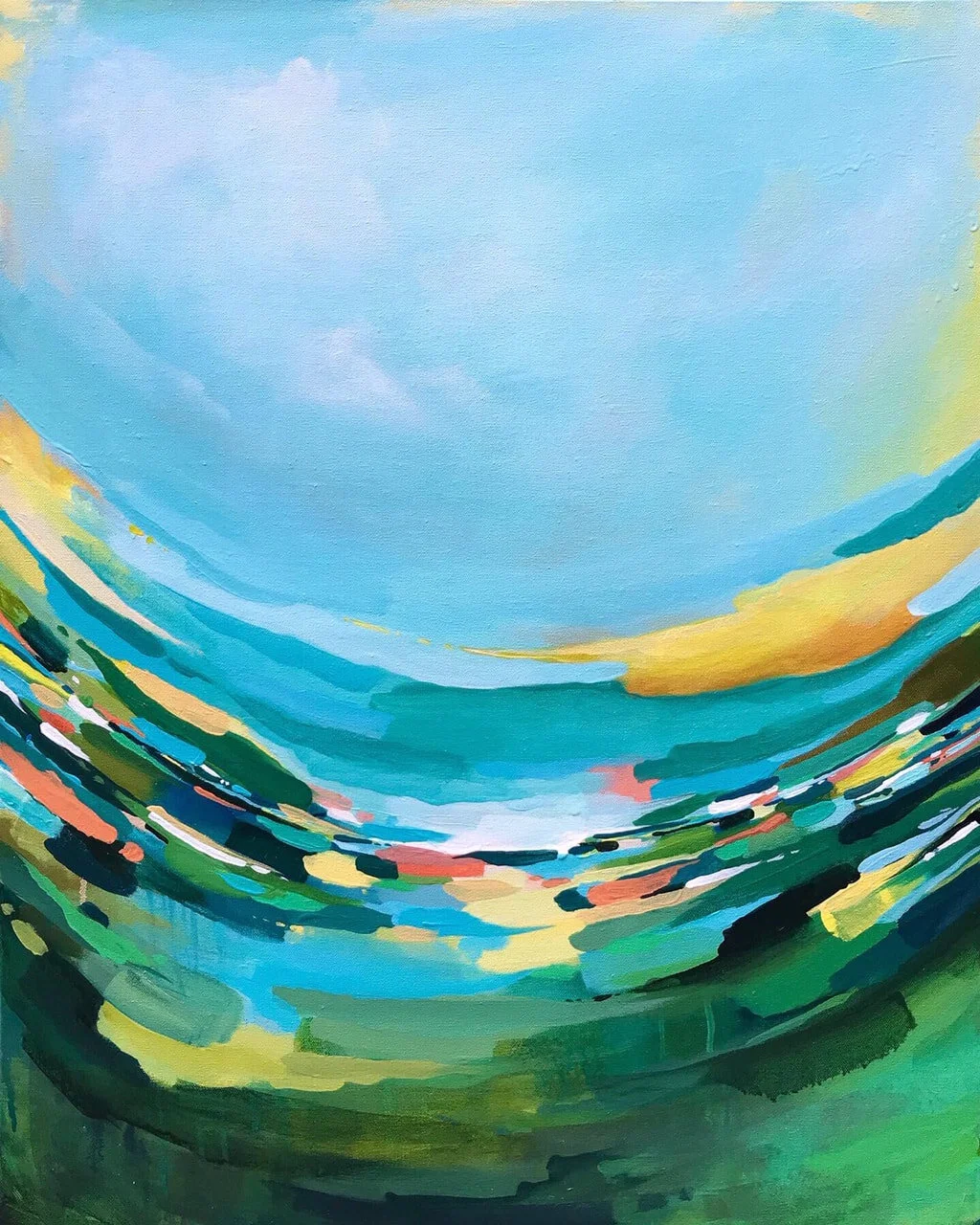"Vast". 24 x 30 in. Fluid acrylics on canvas. 2019.