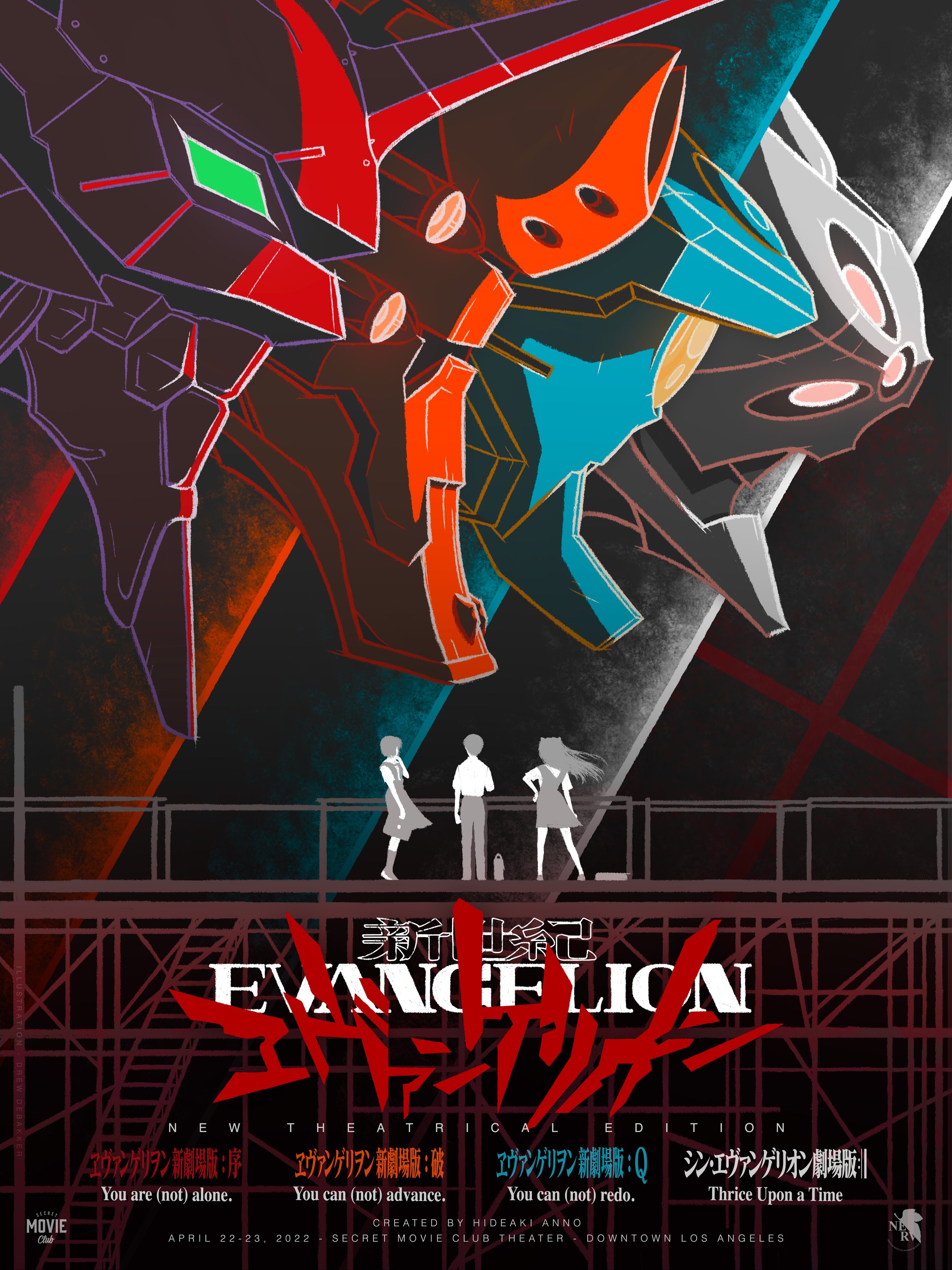 Neon Genesis Evangelion 1.0, 2.0, 3.0, Thrice Series Poster — Secret Movie  Club