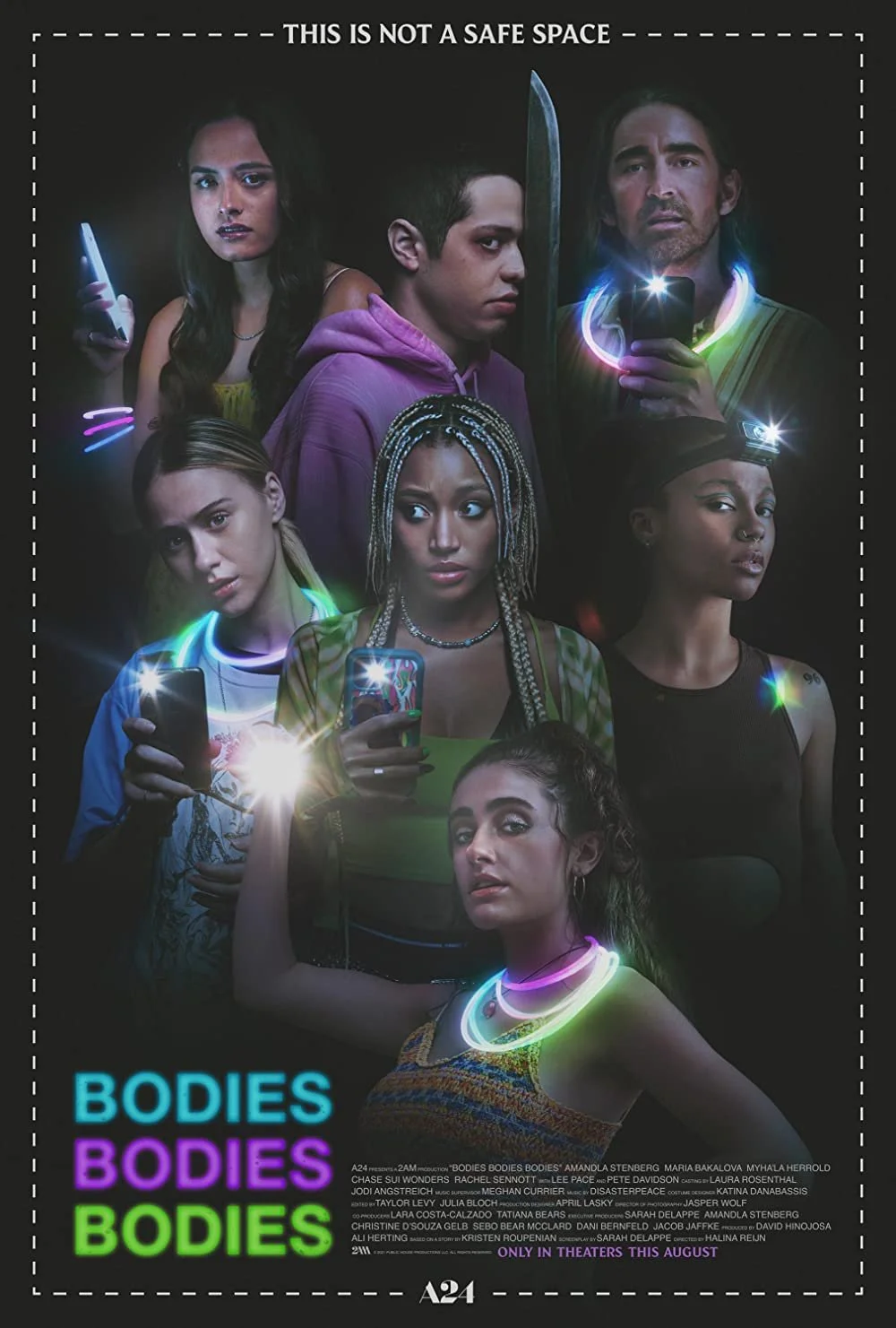 Bodies Bodies Bodies (2022, dir. Halina Reijn, US) by Kymm Zuckert
