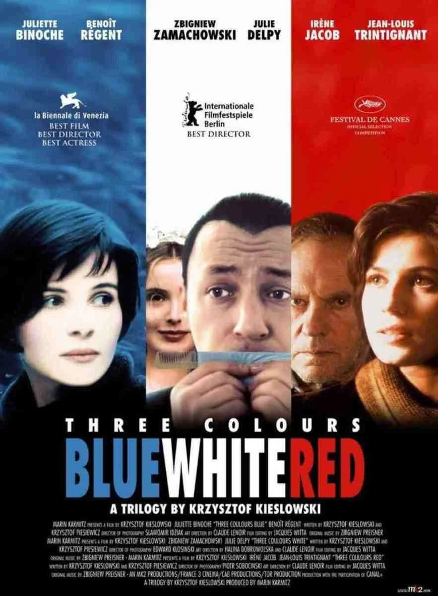 Three Colors: Blue, White &amp; Red (1993/94, dir. Krzysztof Kieślowski, France &amp; Poland) by Kymm Zuckert