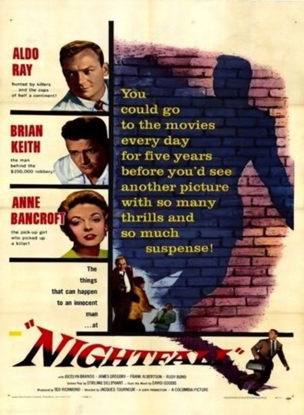 Nightfall (1956, dir. Jacques Tourneur, US) by Patrick McElroy