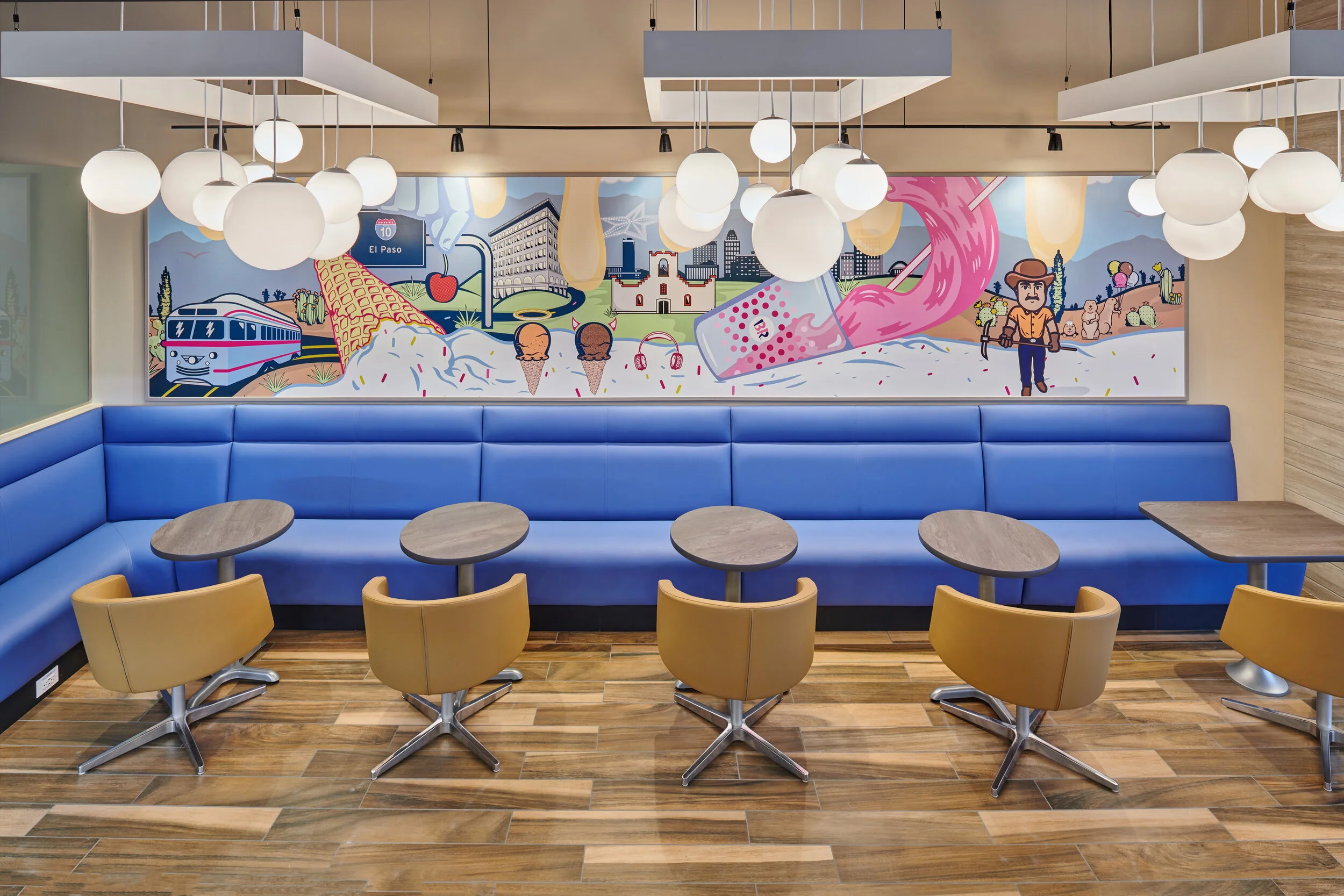 The mural is intended to change based on location in order to add unique local flavor into the environment.