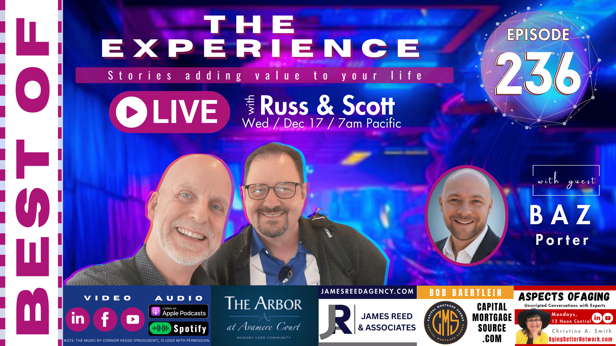 The Experience Live with Russ & Scott, S7E236, with Baz Porter