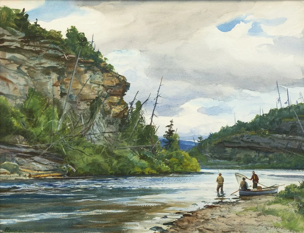 Ogden M. Pleissner (1905-1983), High Cliff at "Dog Pool," watercolor, 18 1/2 by 24 1/4 in.