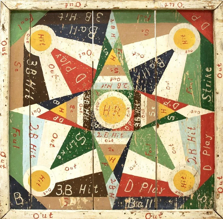 Baseball Dart Board, 42 by 41 1/2 by 3 in.