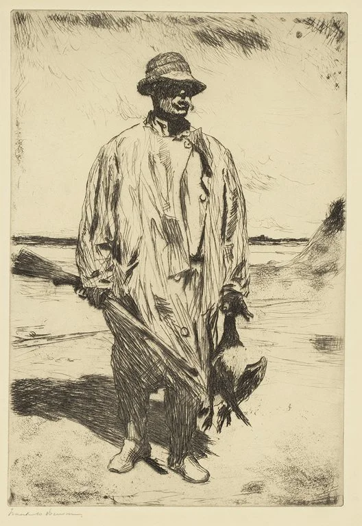 Frank W. Benson (1862-1951), Old Tom, 1926, etching, 14 3/4 by 9 3/4 in.