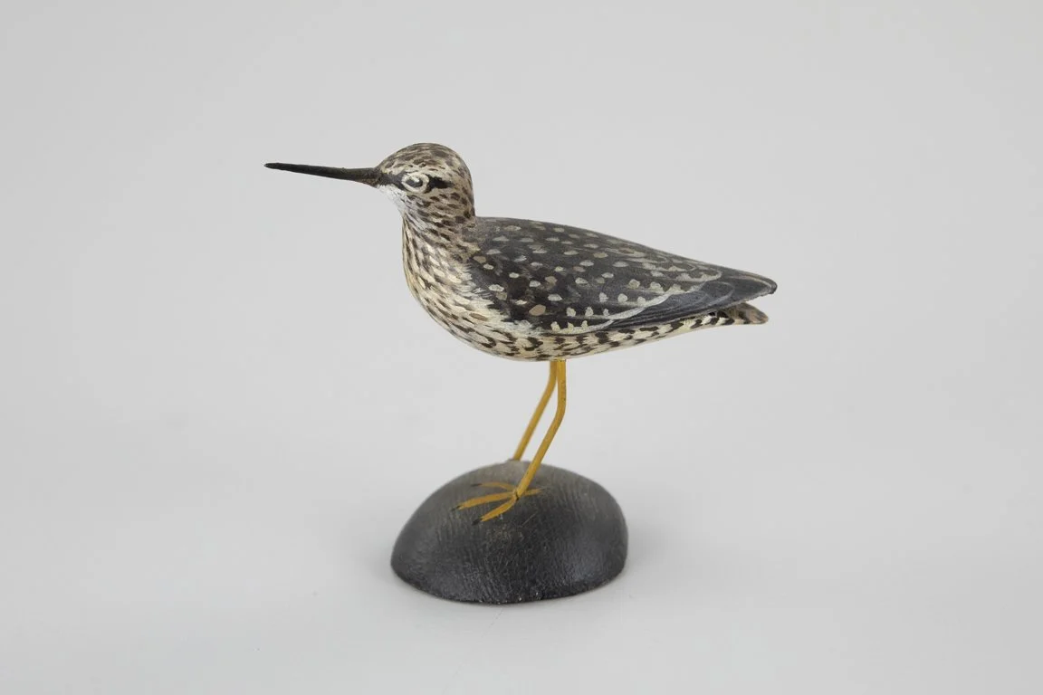 Miniature Lesser Yellowlegs by A. Elmer Crowell (1862-1952), East Harwich, MA, c. 1930
