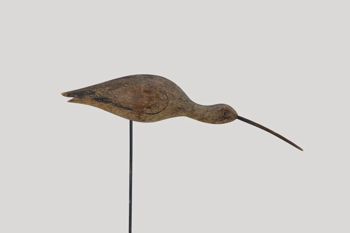 The Adele Earnest Running Sickle-Billed Curlew Decoy, Cape Cod, c. 1880