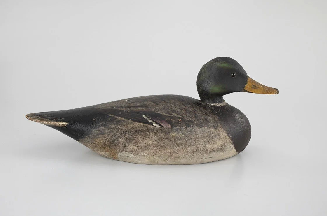 The du Pont Crowell Mallard Drake Decoy by A. Elmer Crowell (1862-1952), East Harwich, MA, c. 1912