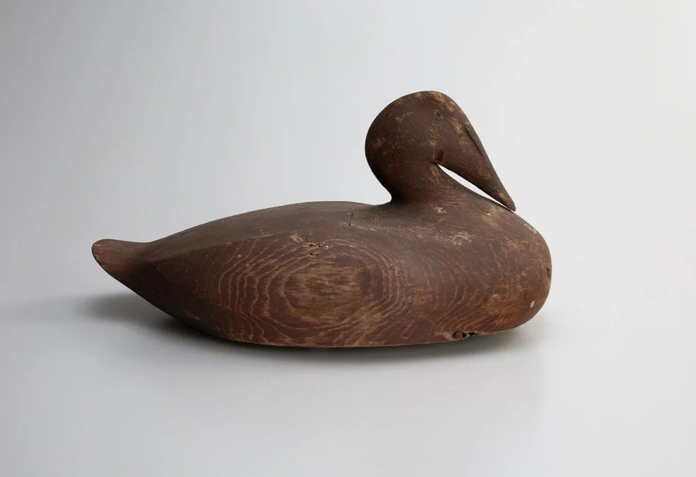 Outstanding Eider Hen Decoy by Augustus "Gus" Aaron Wilson (1864-1950), South Portland, ME, c. 1900