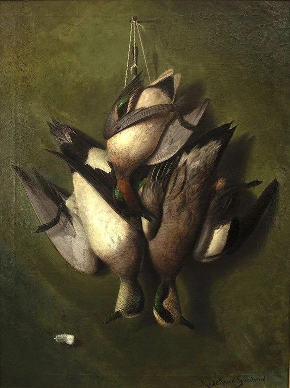Richard LaBarre Goodwin (1840-1910), Wigeon and Teal, oil on canvas, 33 1/4 by 24 in.