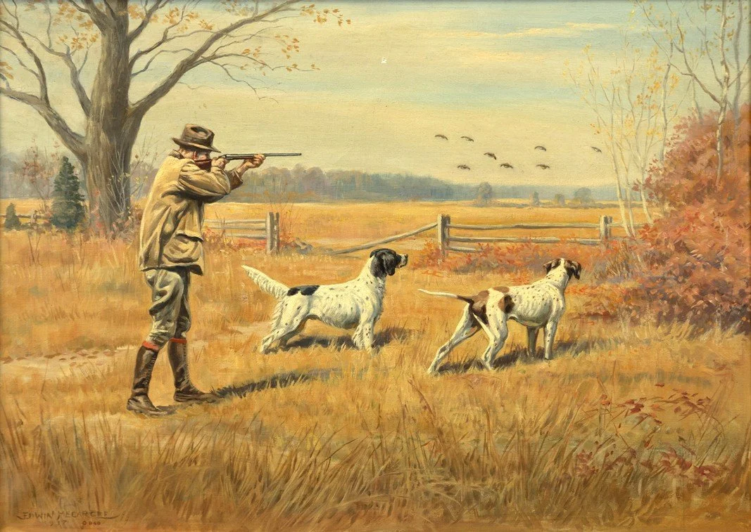 Edwin Megargee (1883-1958), The First Covey, 1937, oil on canvas, 17 1/2 by 23 1/2 in.