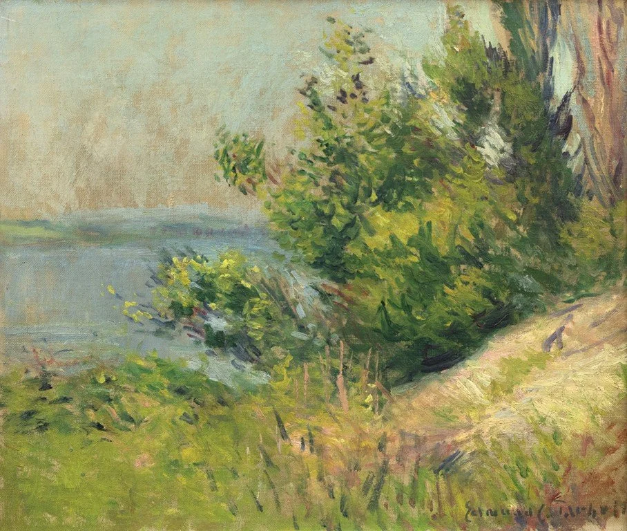 Edmund Charles Tarbell (1862-1938), Beach at Plymouth, Mass, c. 1891, oil on canvas, 14 by 16 in.