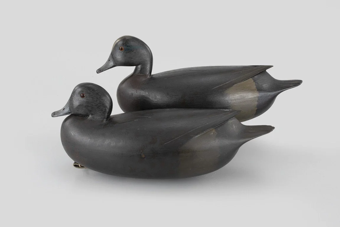 The Quinn Mantle Wigeon Decoy Pair by William H. Quinn (1915-1969), Yardley, PA, c. 1950
