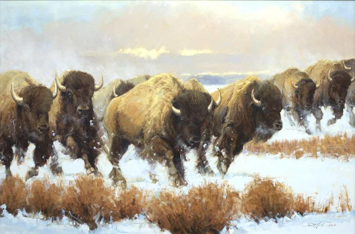 John DeMott (b. 1954), Herd of Bison, 1996