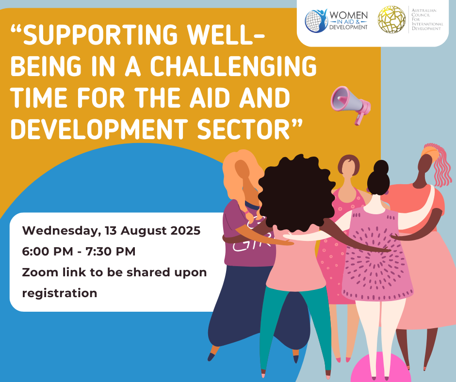 SUPPORTING WELL-BEING IN A CHALLENGING TIME FOR THE AID & DEVELOPMENT SECTOR
