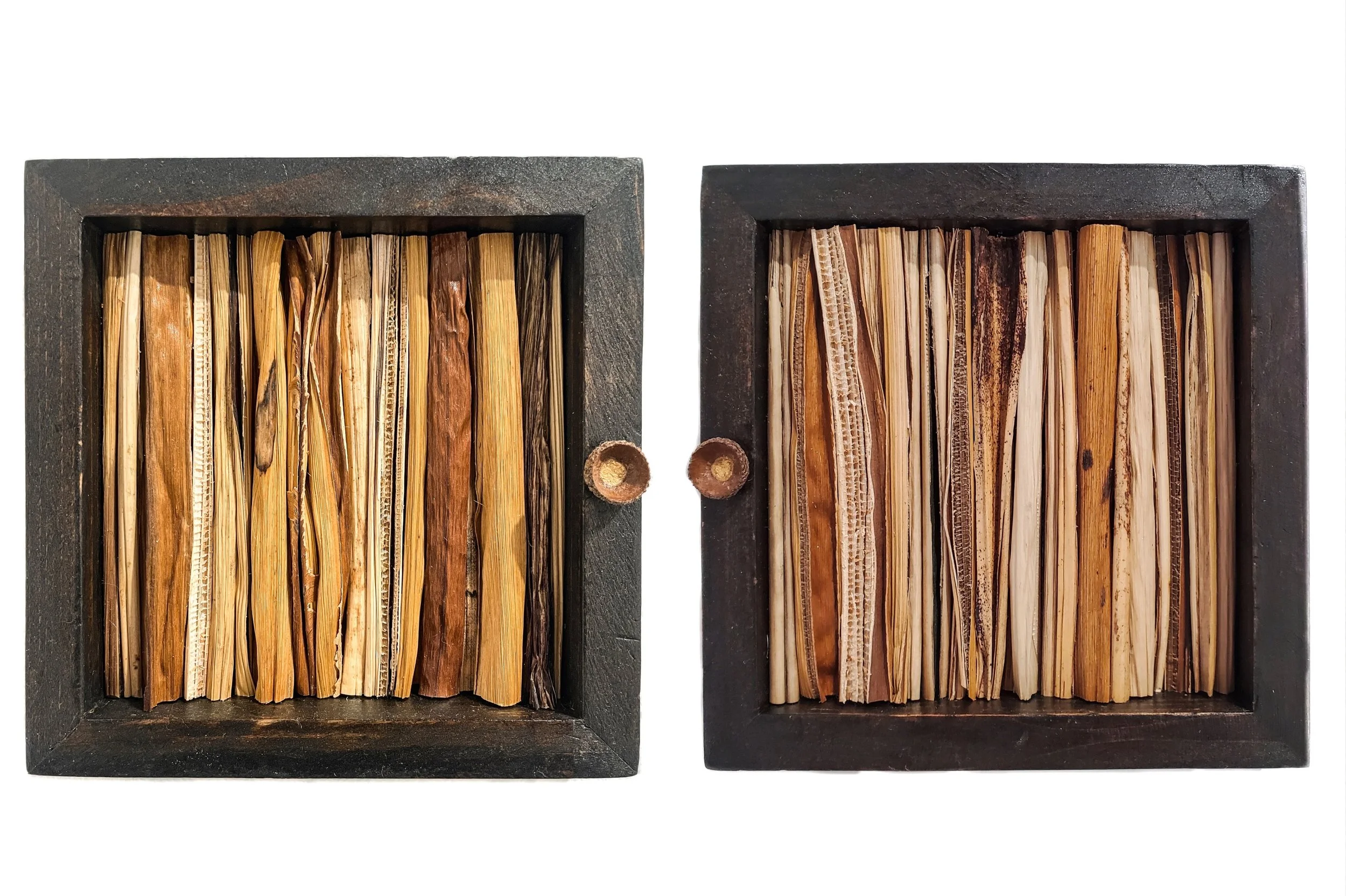   Passage  (2022).  Kenniese S. Franklin Banana leaf on wood 