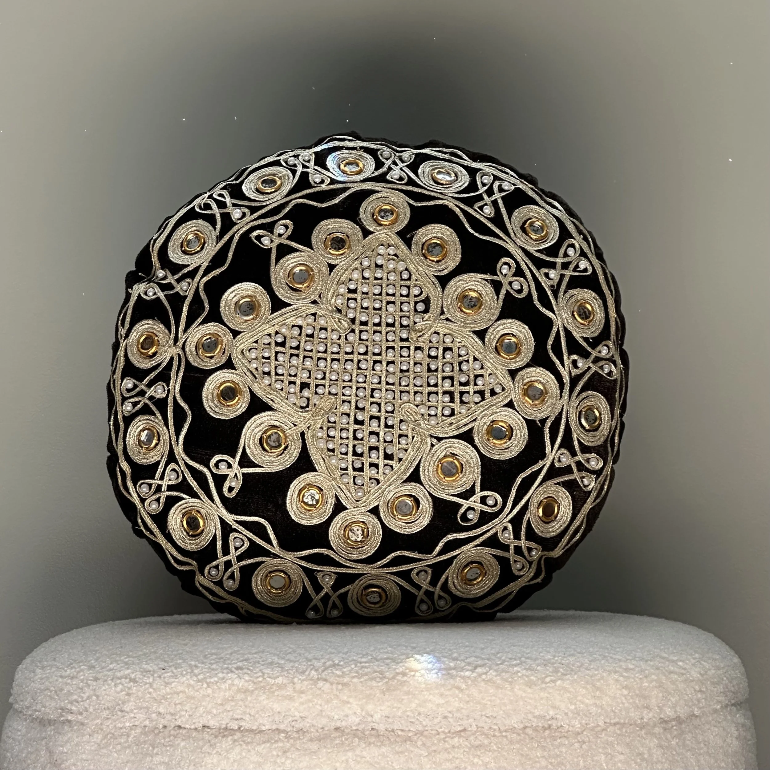 Vintage Hand Embroidered Persian Pillow