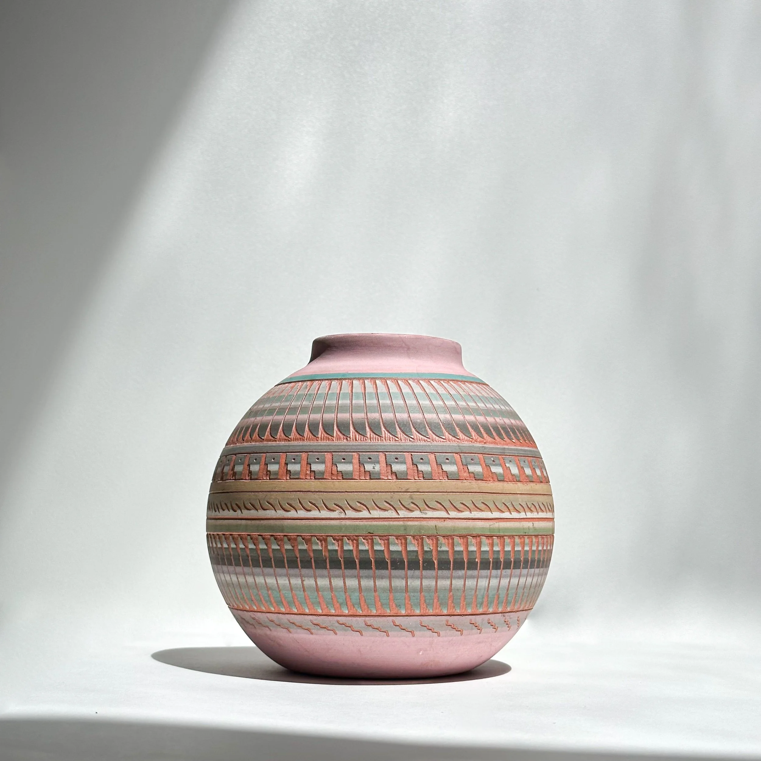 Vintage Anderson Smith Navajo Etched Vessel