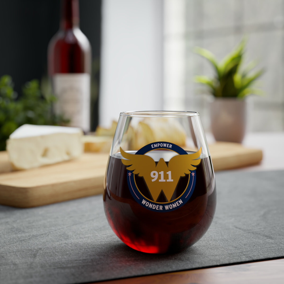 Wonder woman sales wine glass
