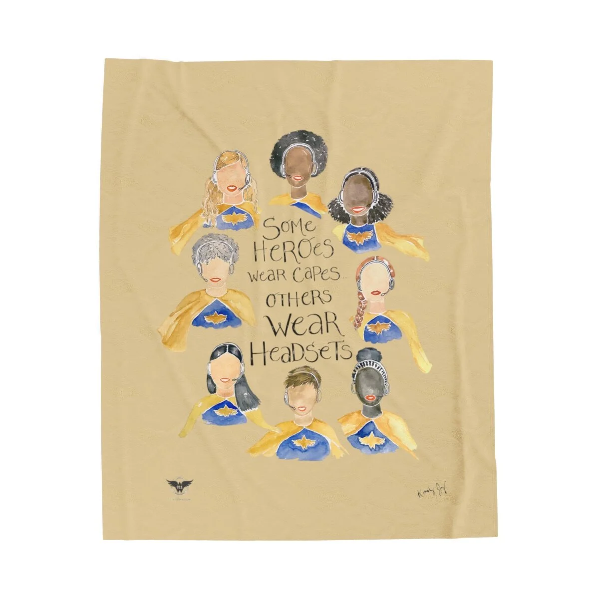 Some Heroes Wear Headsets Print — 911 Wonder Woman