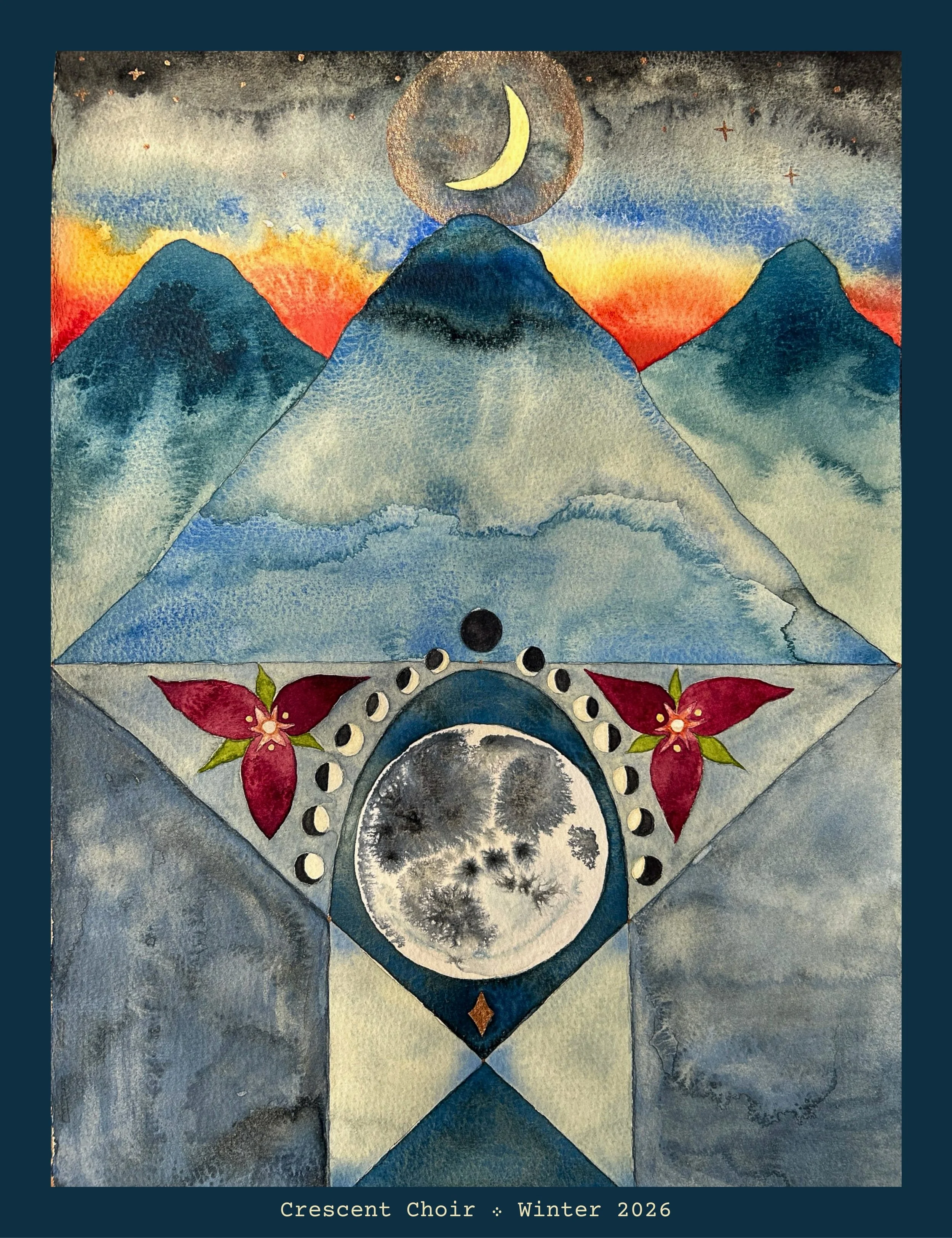 PRE - ORDER * Crescent Choir 2026 ~ Moon Poster * 10 x 13 inches