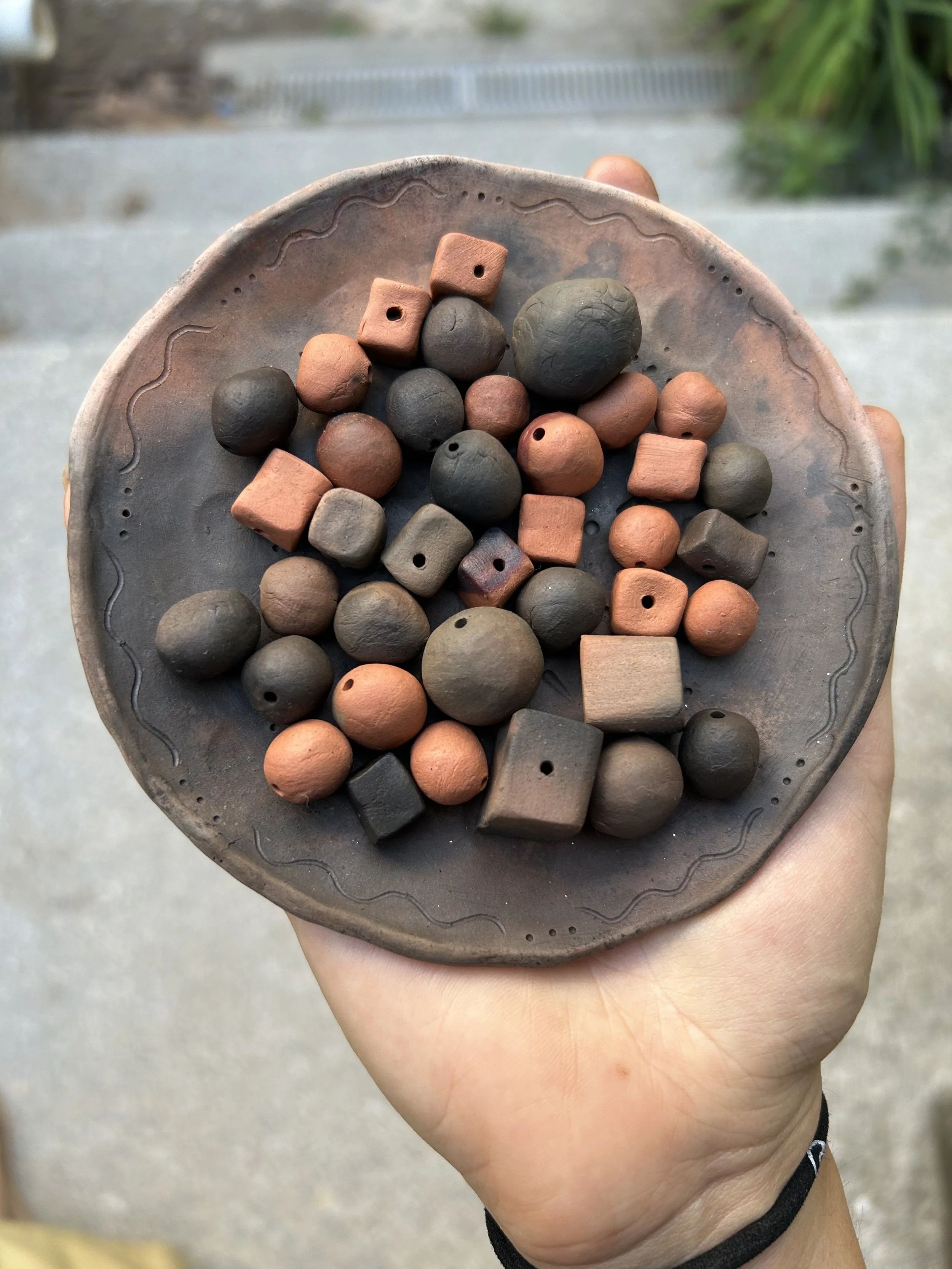 pit fired clay beads ∙ penland 2025