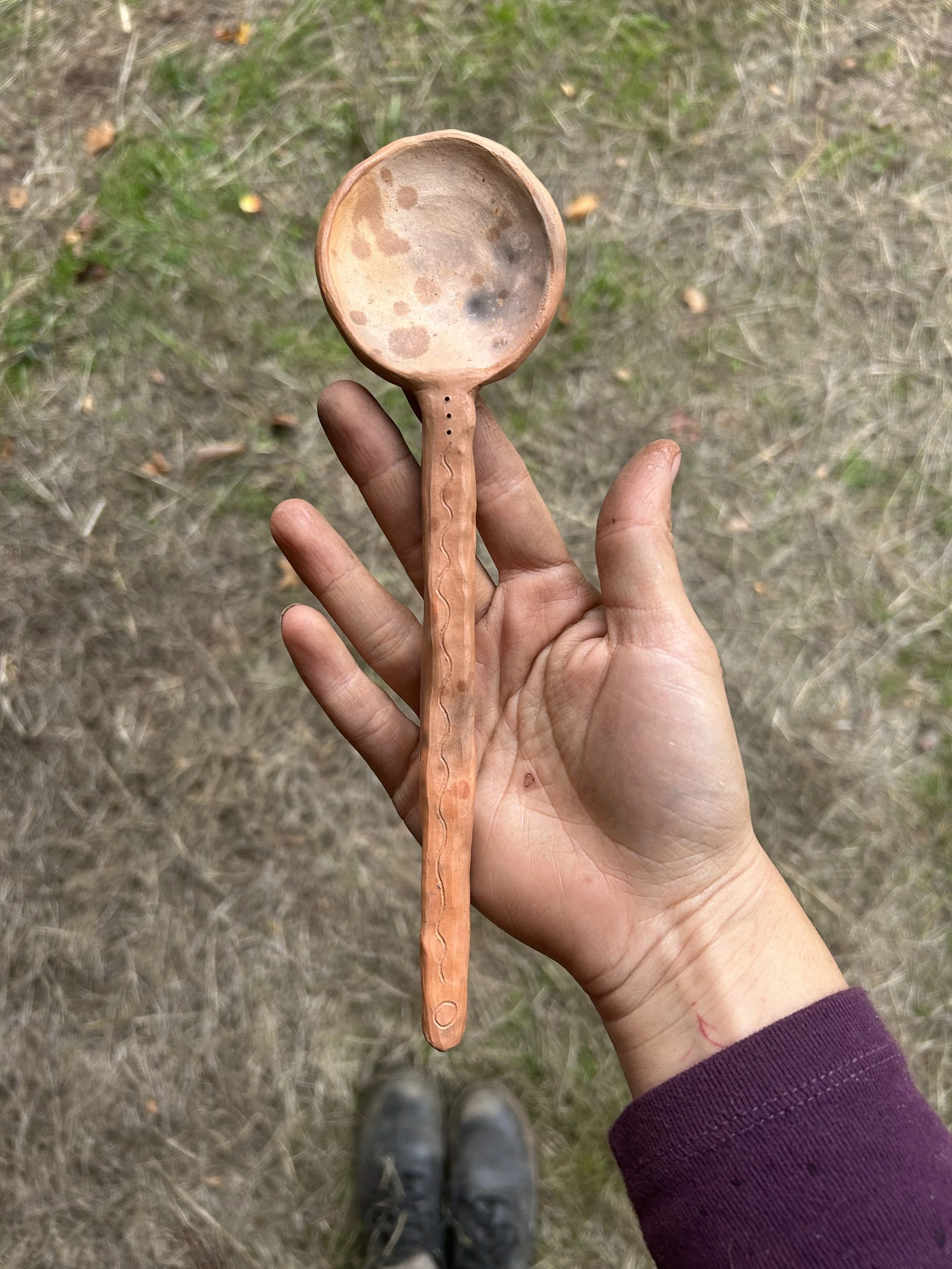 pit fired spoon ∙ oregon wild clay gathering 2025