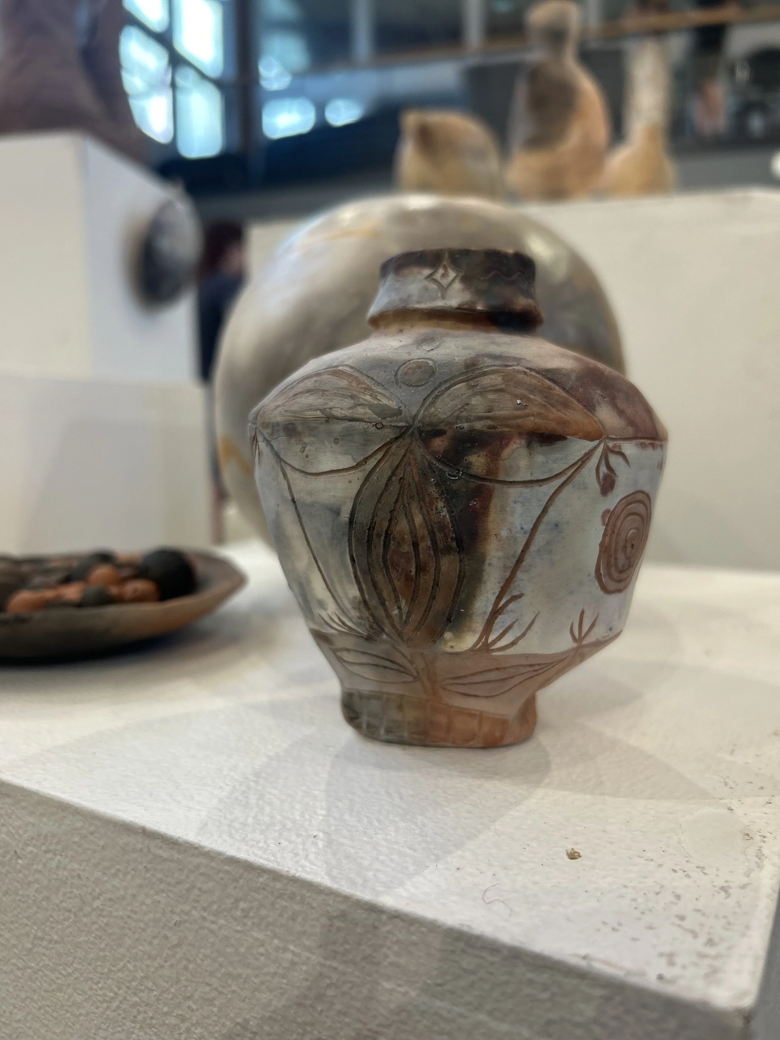 pit fired clay vase ∙ penland 2025