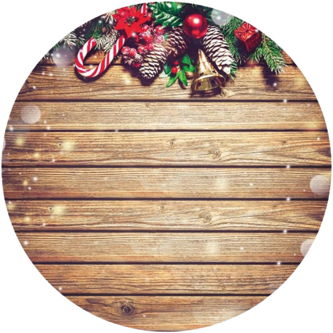 Holiday Rustic Wood (Circle Backdrop Only)