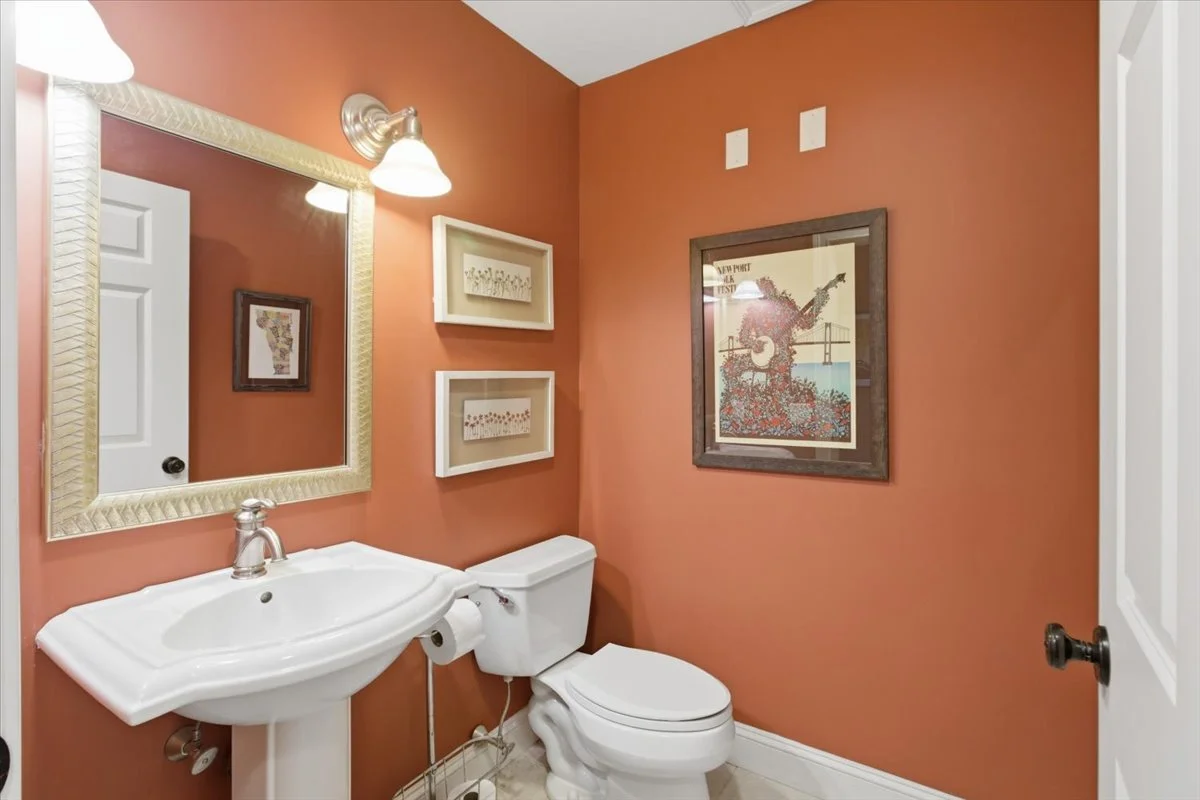 half bath in entryway of 113 South St. #302 for sale in Bennington VT