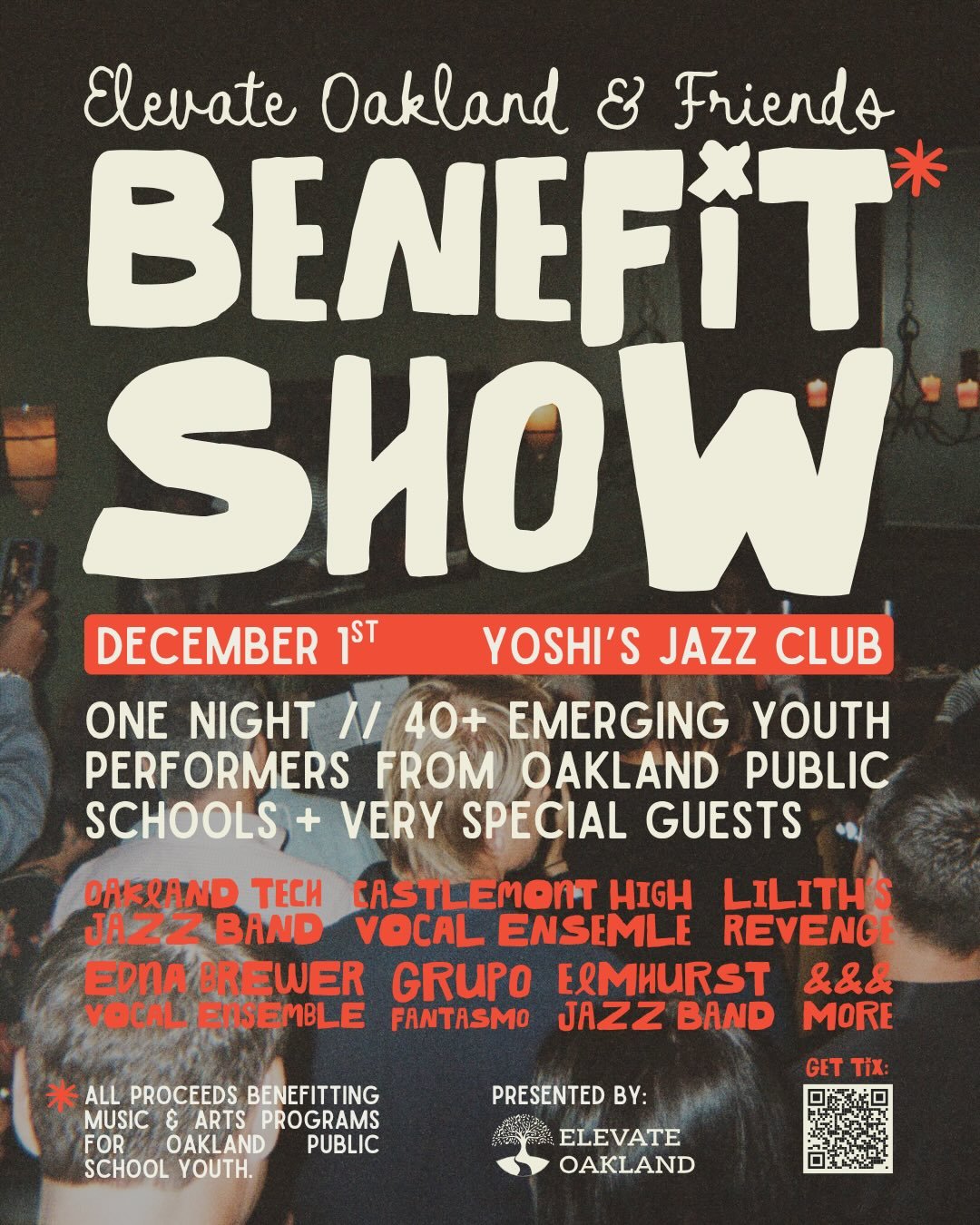 ONE WEEK AWAY ⏰ The final countdown to the Elevate Oakland Benefit Show at @yoshis_oak begins! Have you gotten your tickets yet? Pull up to support 50+ OUSD youth who will be leaving it all on the stage for one night only ❤️🎶

✨ @othsconnections Jaz
