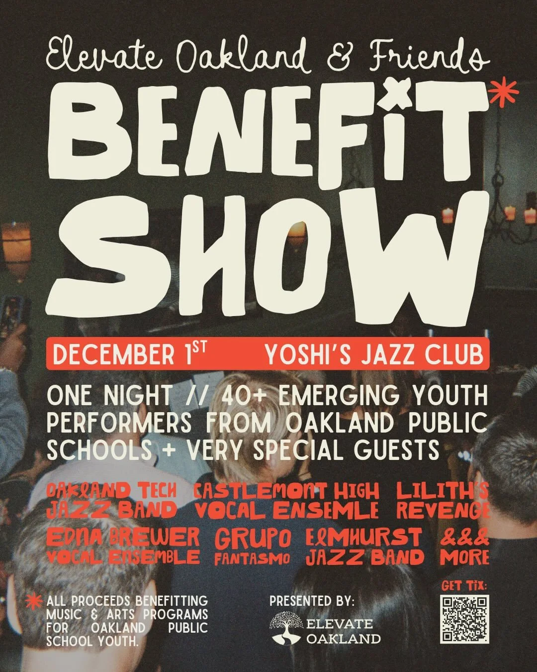 ONE WEEK AWAY ⏰ The final countdown to the Elevate Oakland Benefit Show at @yoshis_oak begins! Have you gotten your tickets yet? Pull up to support 50+ OUSD youth who will be leaving it all on the stage for one night only ❤️🎶

✨ @othsconnections Jaz