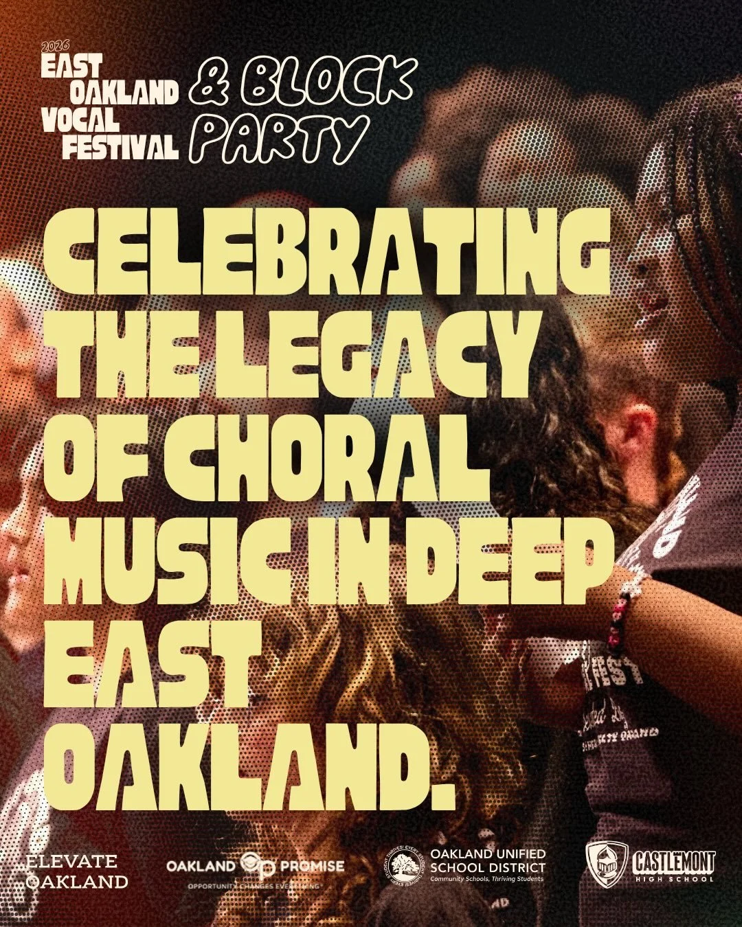 We are just 🎊ONE MONTH🎊 away from the 4th Annual East Oakland Vocal Festival, a one-night youth showcase celebrating the musical legacy of Deep East Oakland. Join us for a day of music and community featuring a family friendly block party hosted in