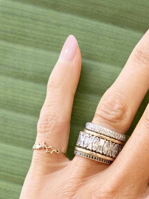 Anné Gangel Designs 10K Gold Star Girl Diamond Pinky Ring with Diamonds, $178