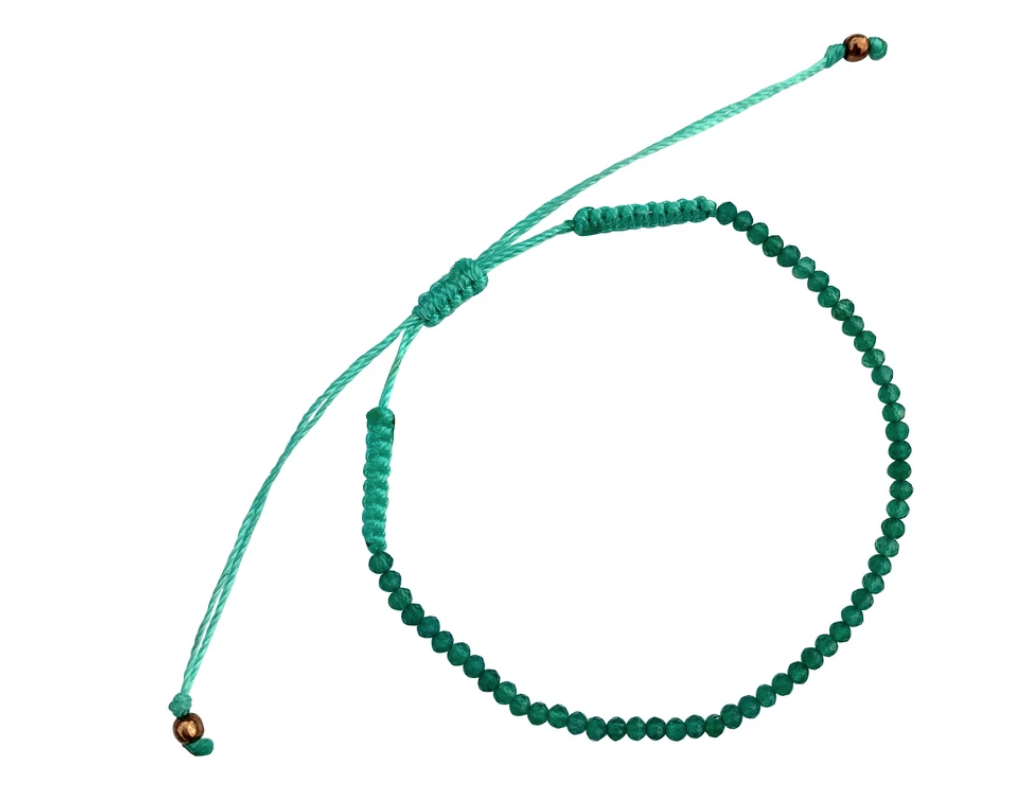 Atelier All Day Precious Emerald Stackable String Bracelets $48