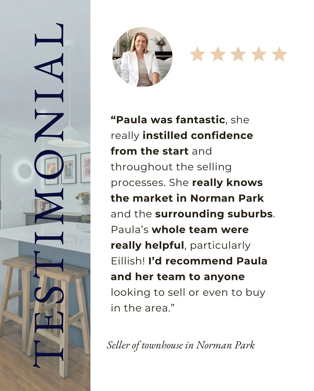 Thank you to our wonderful clients for these thoughtful reviews ⭐️

It means the world to us to be apart of your property journey.

If you&rsquo;re considering selling, we would love to help. Please contact Paula on 0417 433 098 📞

#interiordesign #