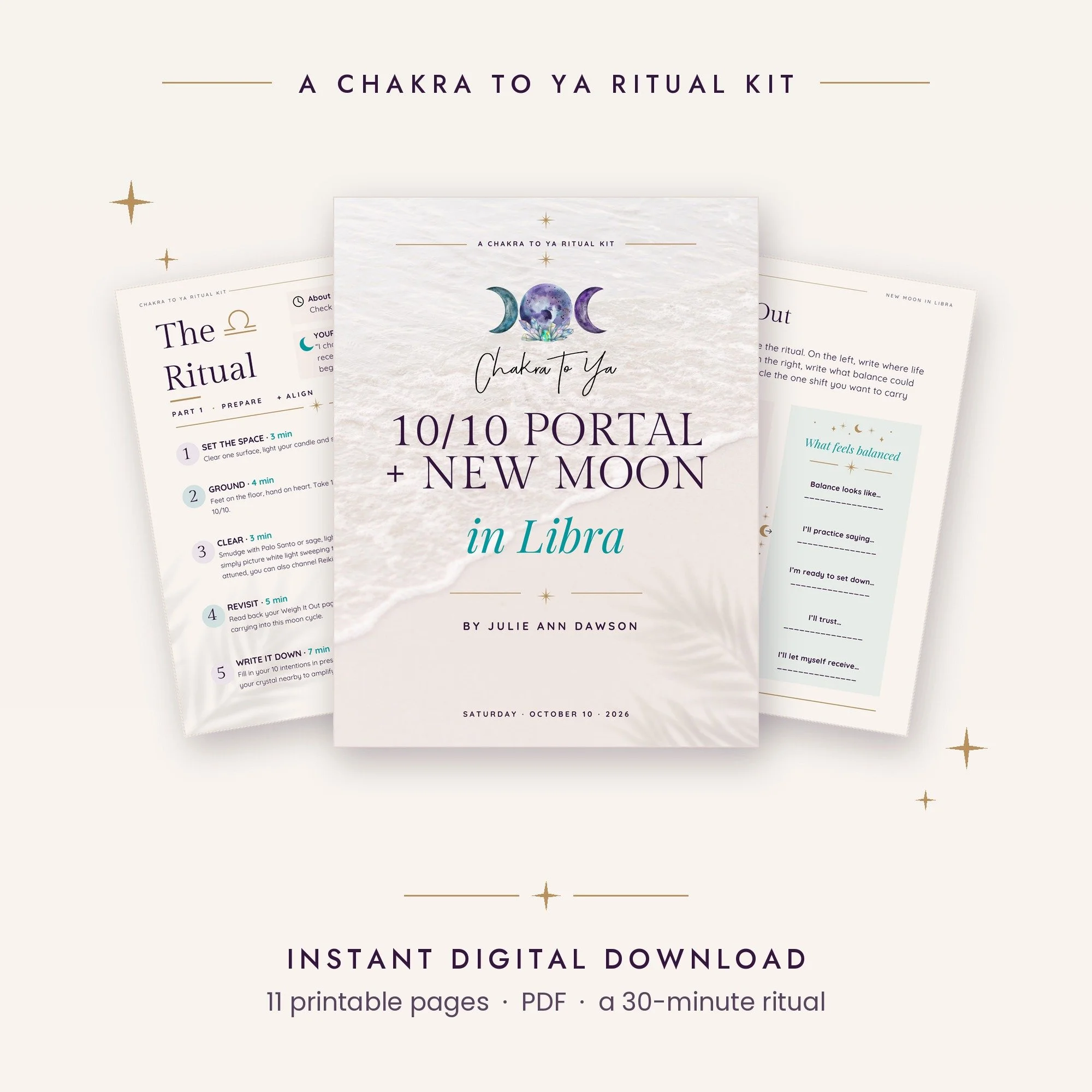 New Moon in Libra Ritual Kit | 10/10 Portal Printable PDF