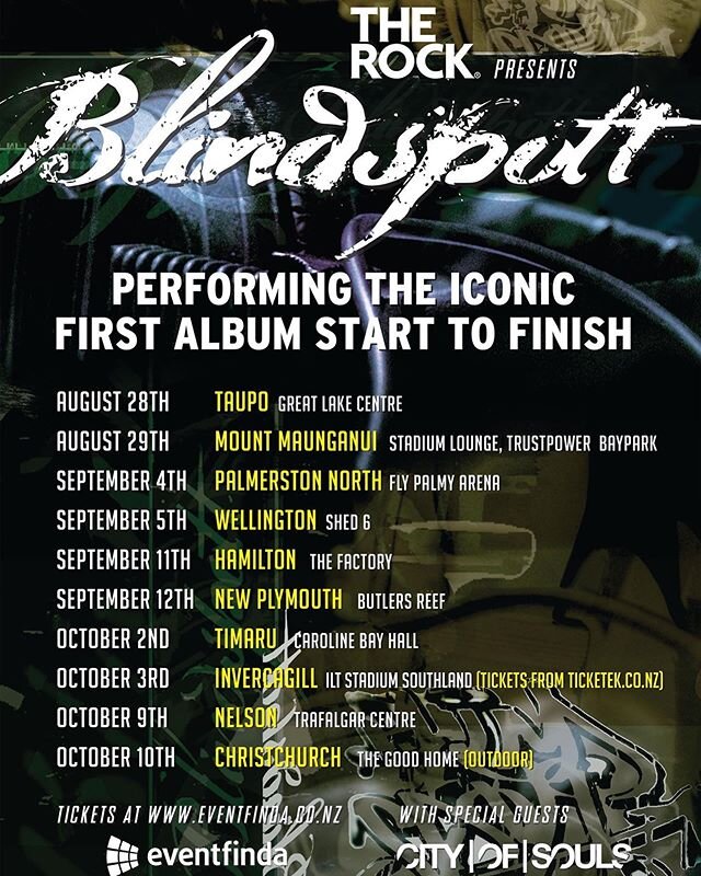 @blindspott_official  tickets on sale now and selling quick www.eventfinda.co.nz