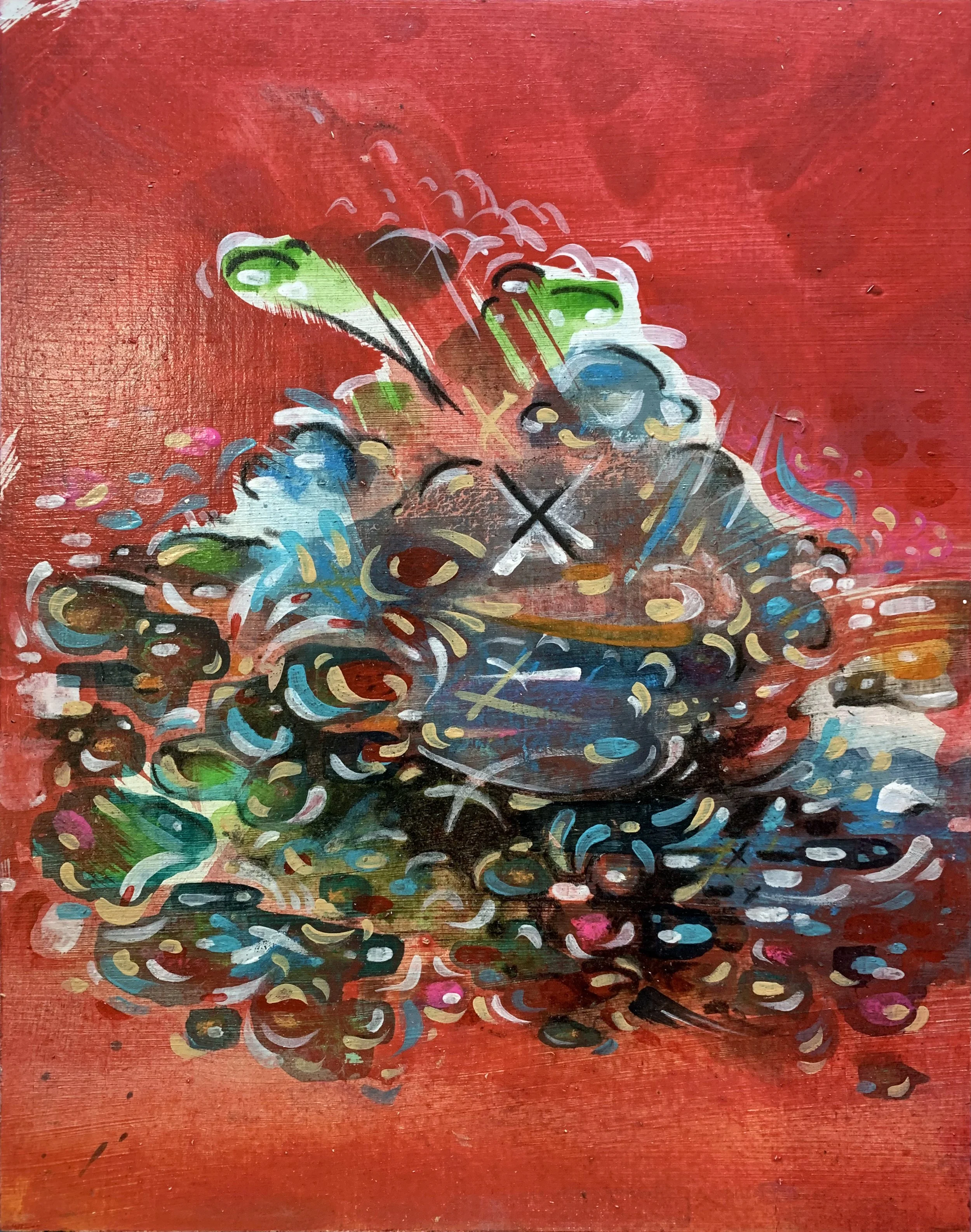 "Untitled"  |  12" x 15"  |  Acrylic, Charcoal, Chalk  |  2026