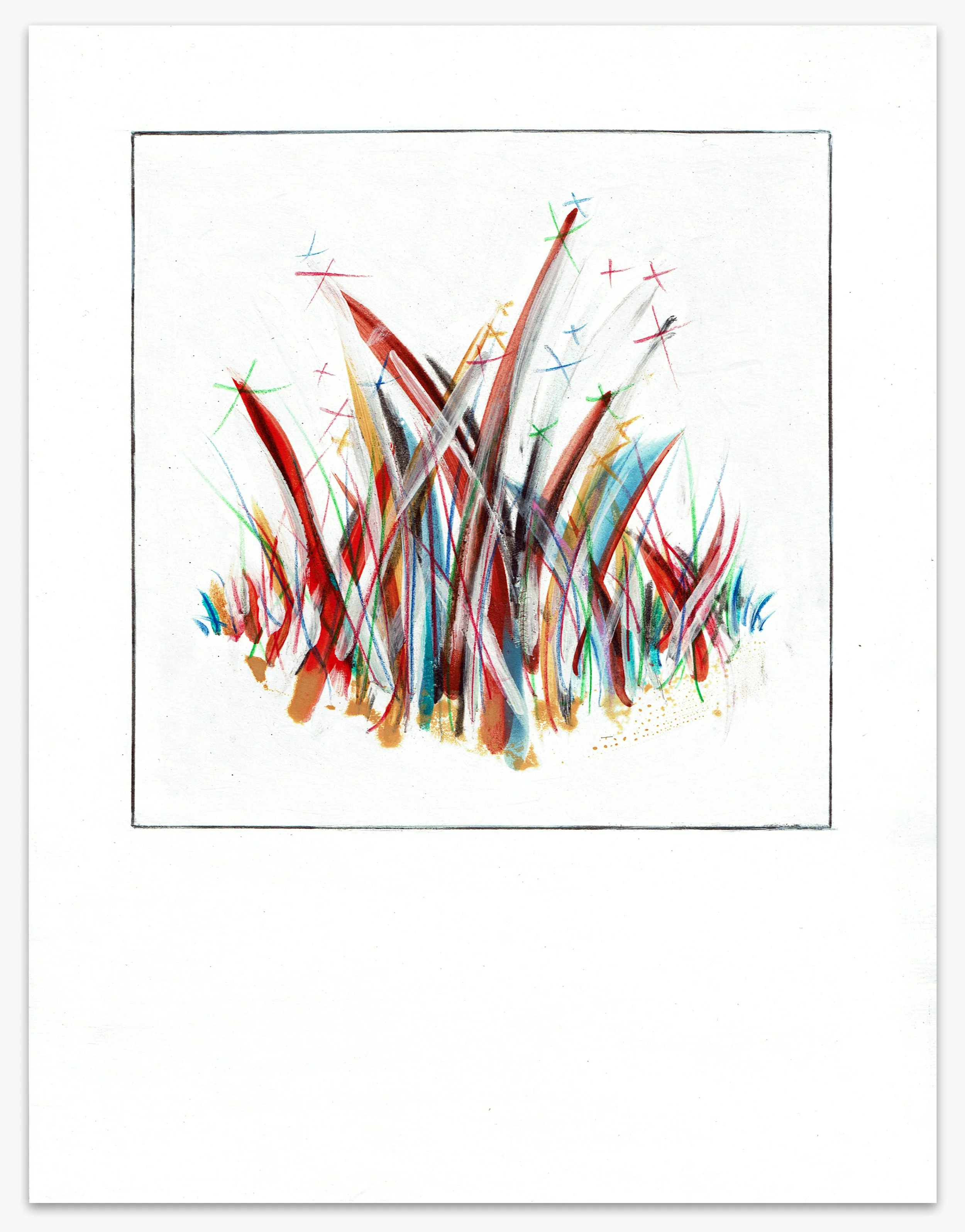 "Bushel 2"  |  8.5"x11"  |  Watercolor, Acrylic, Charcoal, Chalk, Colored Pencil  | 2022