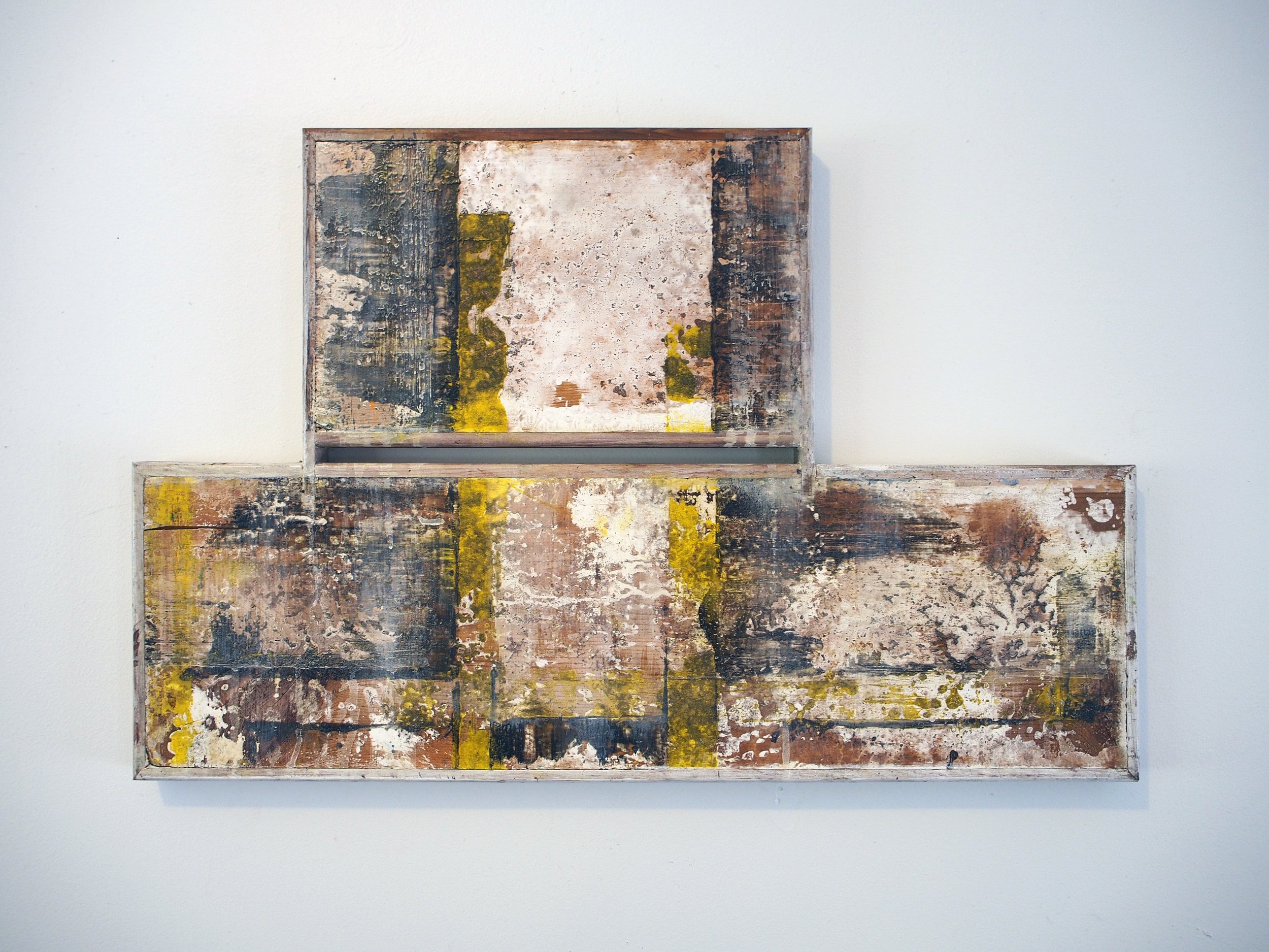 "Untitled"  |  16" x 28"  |  Wood, Oil & Acrylic Paint  |  2015  (SOLD)