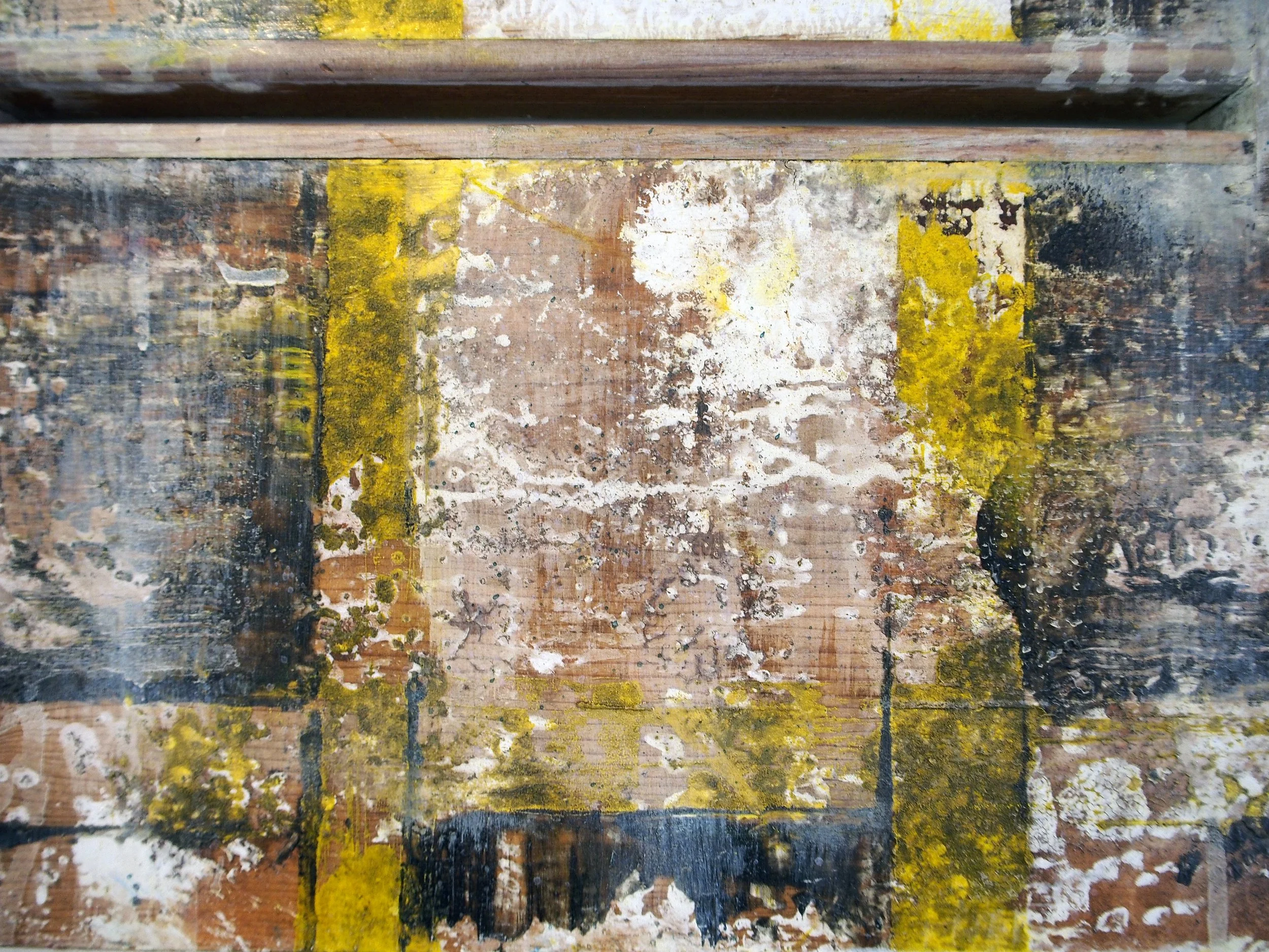 "Untitled" (Detail)  |  16" x 28"  |  Wood, Oil & Acrylic Paint  |  2015  (SOLD)