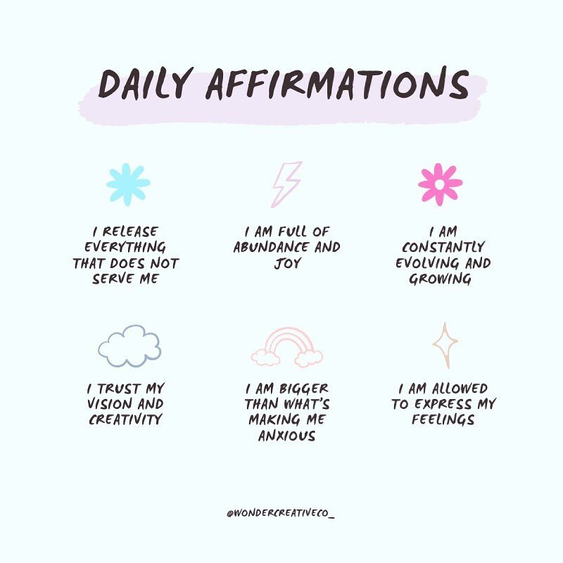 In affirmations we trust 🙏 mindset over errrrrthhing. Do any of these resonate with how you&rsquo;re feeling today? What would you add as an affirmation that guides/ grounds you?