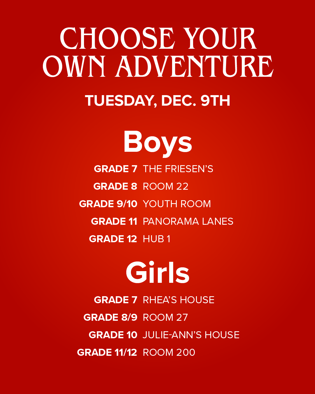 Choose Your Own Adventure
