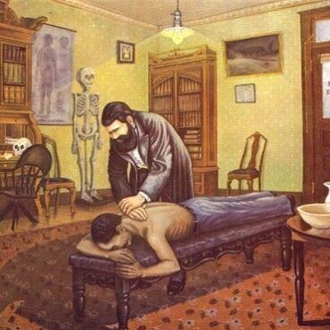 𝑯𝒂𝒑𝒑𝒚 𝒃𝒊𝒓𝒕𝒉𝒅𝒂𝒚, 𝒄𝒉𝒊𝒓𝒐𝒑𝒓𝒂𝒄𝒕𝒊𝒄! 🥳 
1️⃣2️⃣5️⃣ years ago today, D.D. Palmer performed the first chiropractic adjustment on Harvey Lillard! 

Was it for an ache or pain? 🤔 
Nope! Lillard had been deaf in one ear 👂 for many year