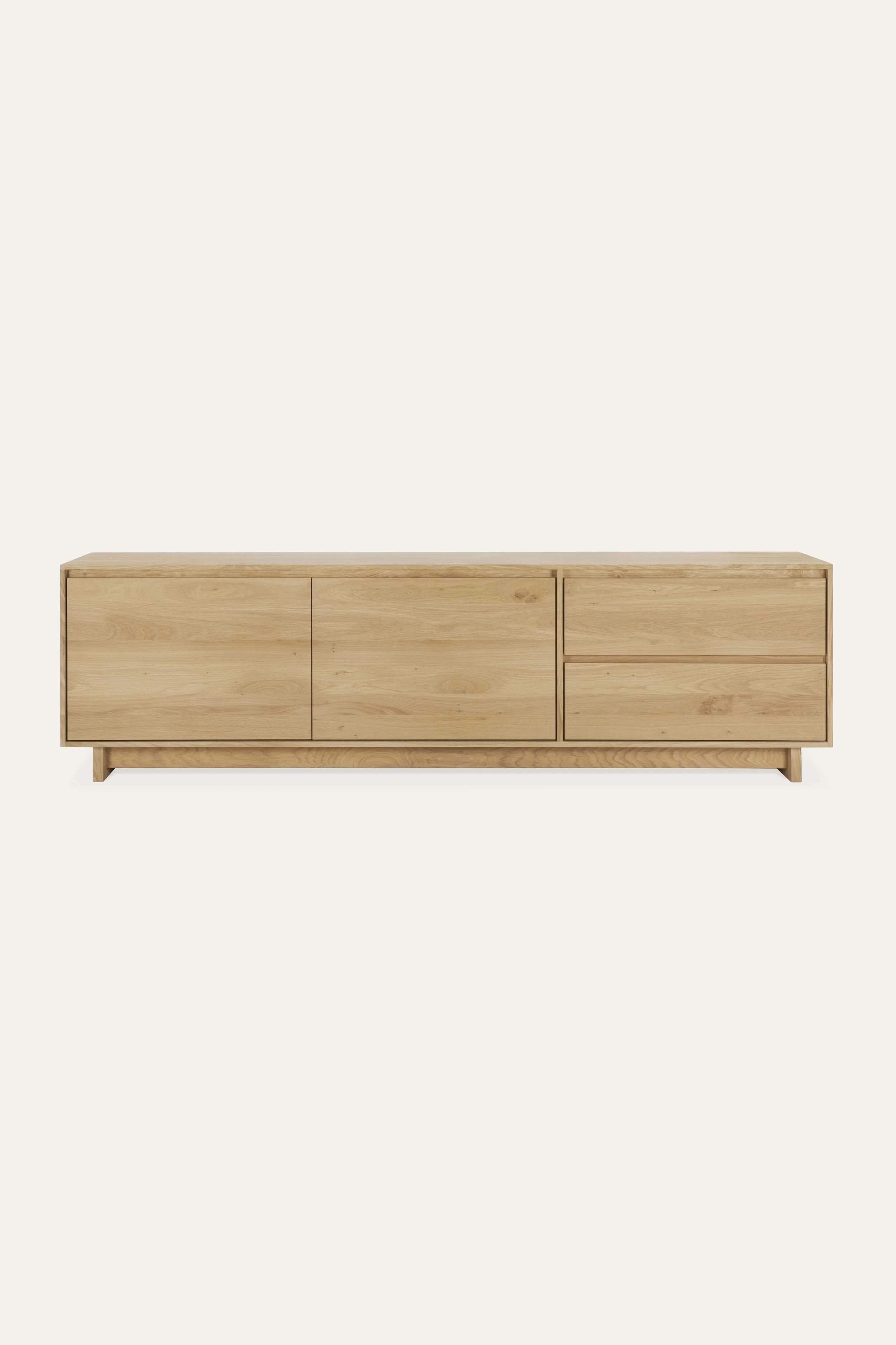 Oak Wave TV Stand