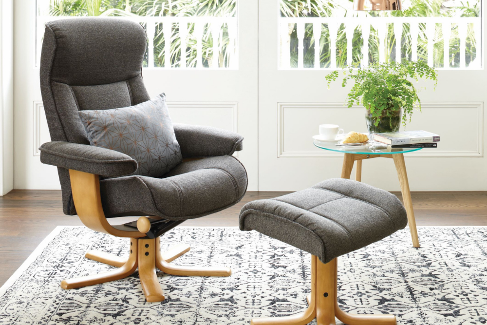 Nordic 21 Recliner Chair and Footstool hb&co Rockhampton