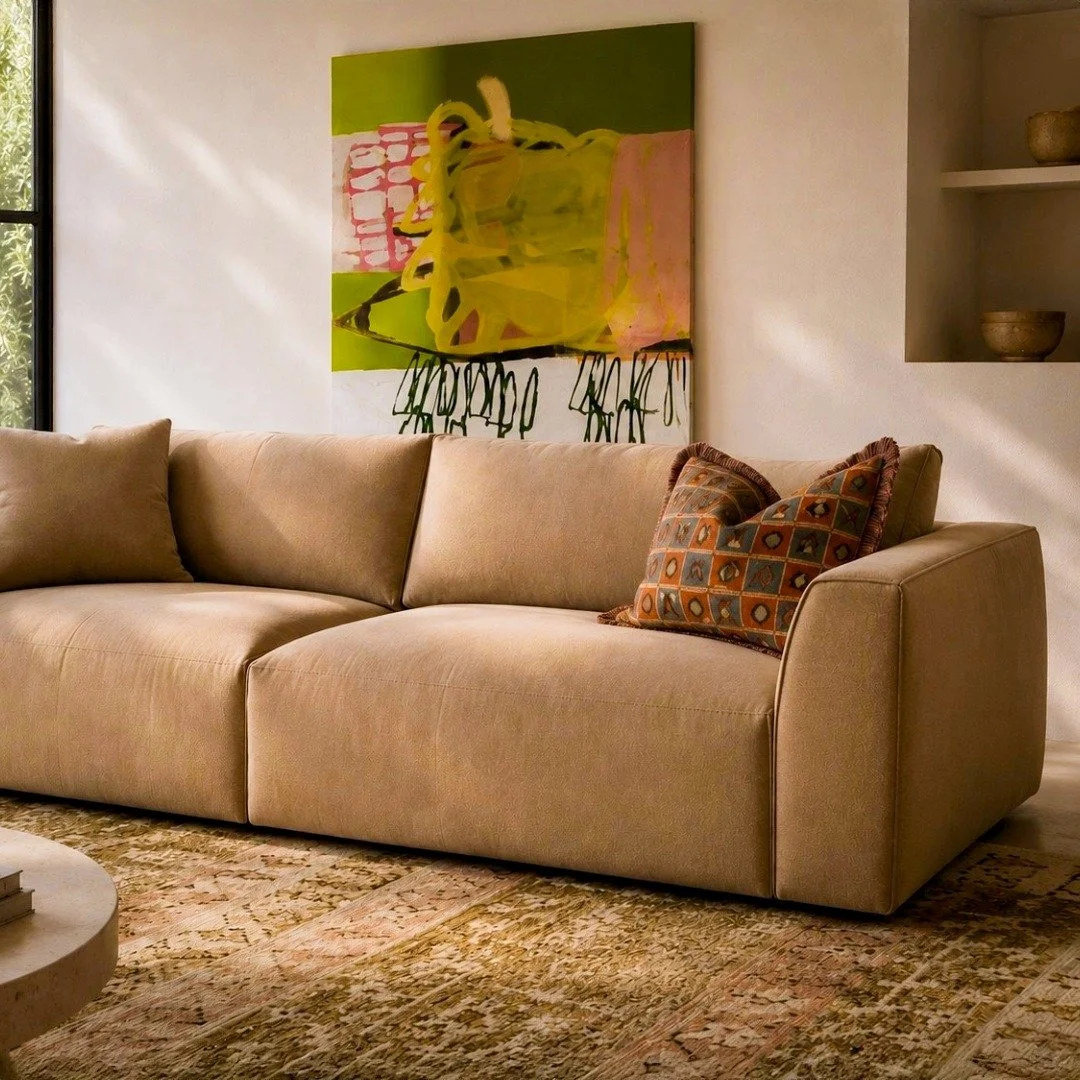 Oscar Tight Seat Sofa - Sandbar